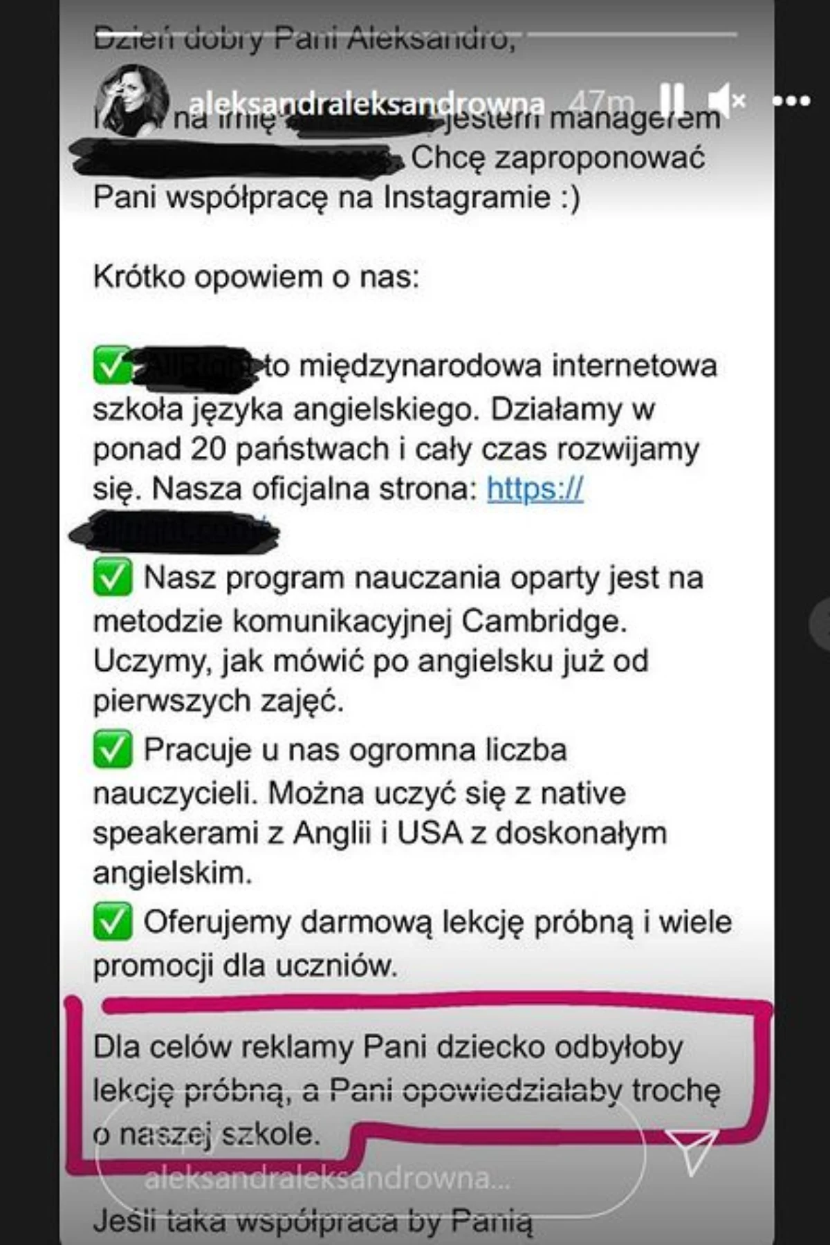 Instagram Oli Kwaśniewskiej, fot. https://www.instagram.com/aleksandraleksandrowna/ Instagram Oli Kwaśniewskiej, fot. https://www.instagram.com/aleksandraleksandrowna/