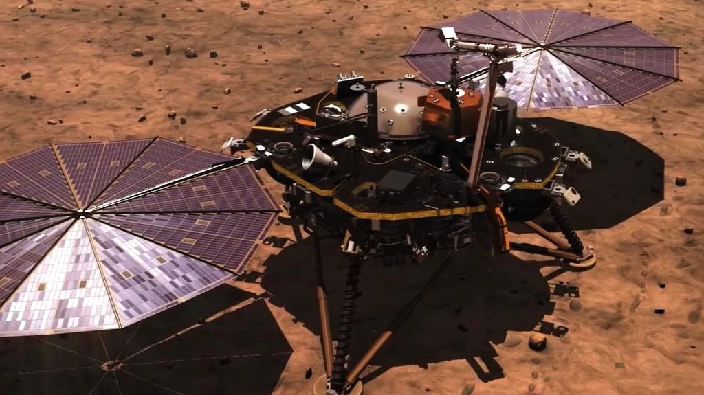 Nowe fotki prosto z Marsa. Sonda InSight patrzy na piaskownicę i niebo