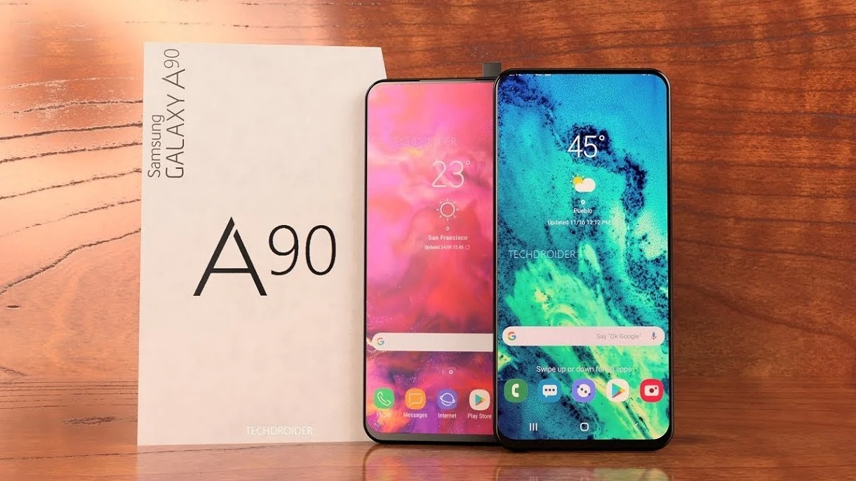 Samsung Galaxy A90 z rozsuwaną konstrukcją i obrotowym aparatem Samsung Galaxy A90 z rozsuwaną konstrukcją i obrotowym aparatem