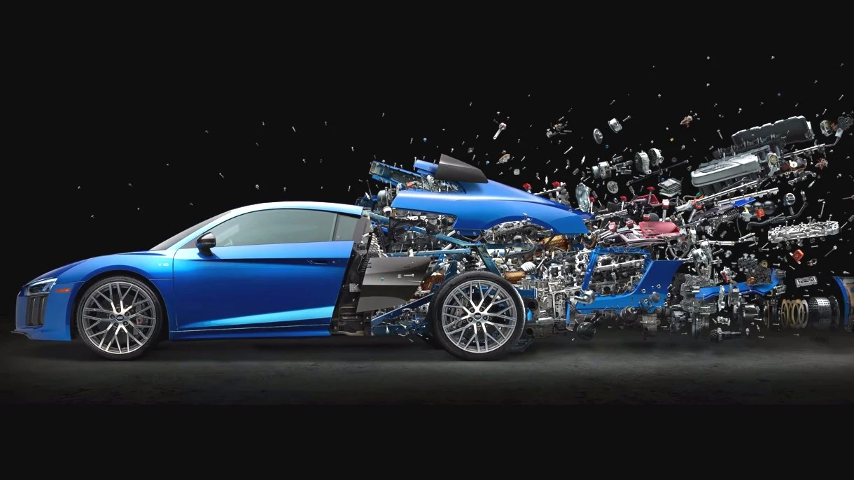 Audi dla jednego zdjęcia rozebrało na części połowę swojego sportowca R8 Audi dla jednego zdjęcia rozebrało na części połowę swojego sportowca R8