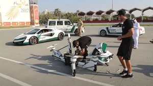 Zobacz wypadek rosyjskiego latającego motocykla dla policjantów w Dubaju [FILM]