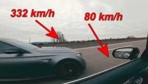 Zobacz przejazd autostradą 330 km/h z perspektywy innego samochodu [WIDEO]