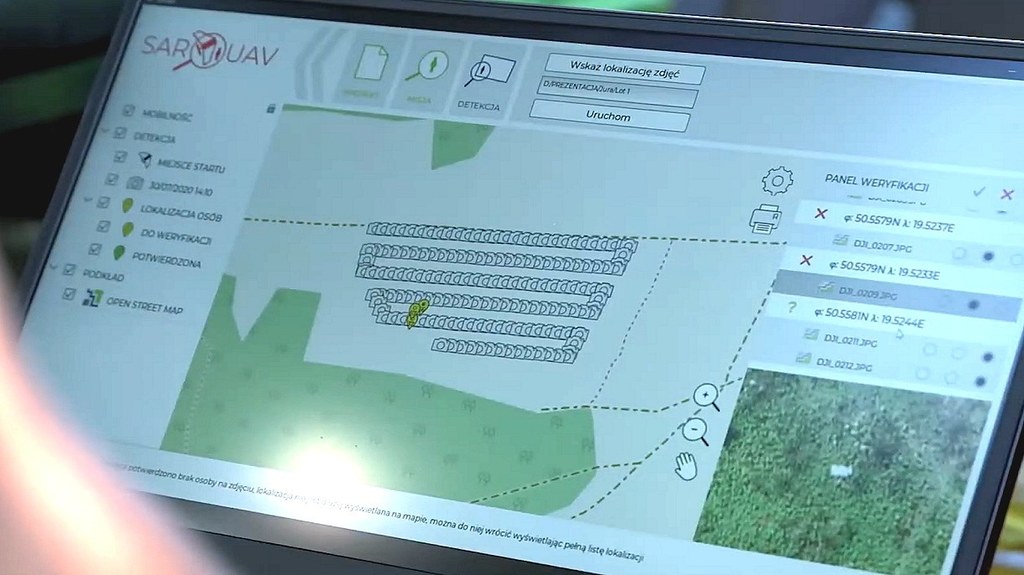 Dron z polskim oprogramowaniem SARUAV uratował życie człowiekowi