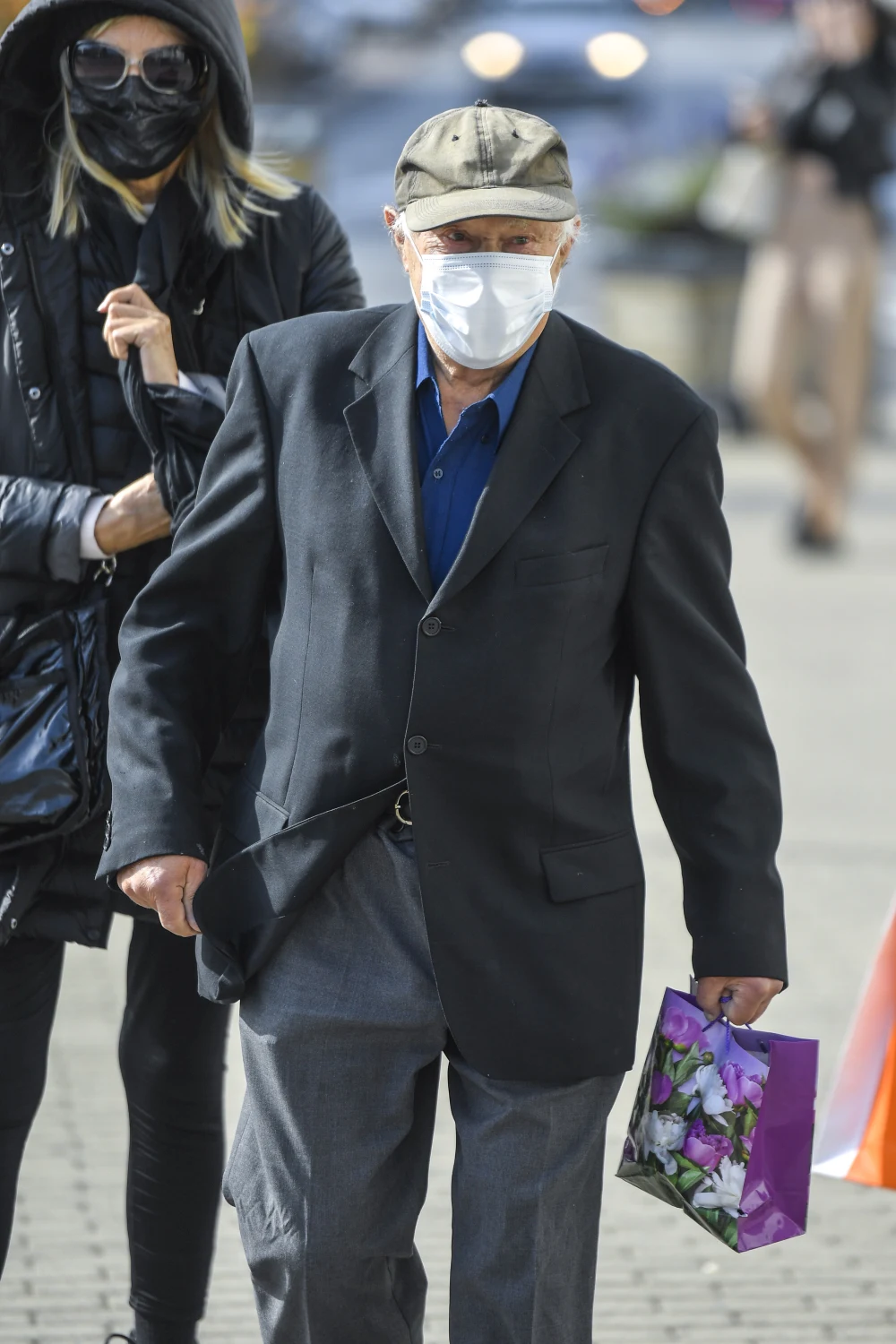 Stanisław Brudny na pogrzebie Krystyny Kołodziejczyk i Wiesława Szyszko.