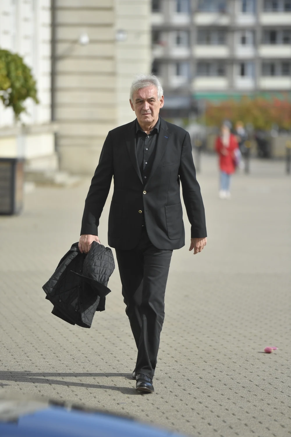 Waldemar Dąbrowski na pogrzebie Krystyny Kołodziejczyk i Wiesława Szyszko.