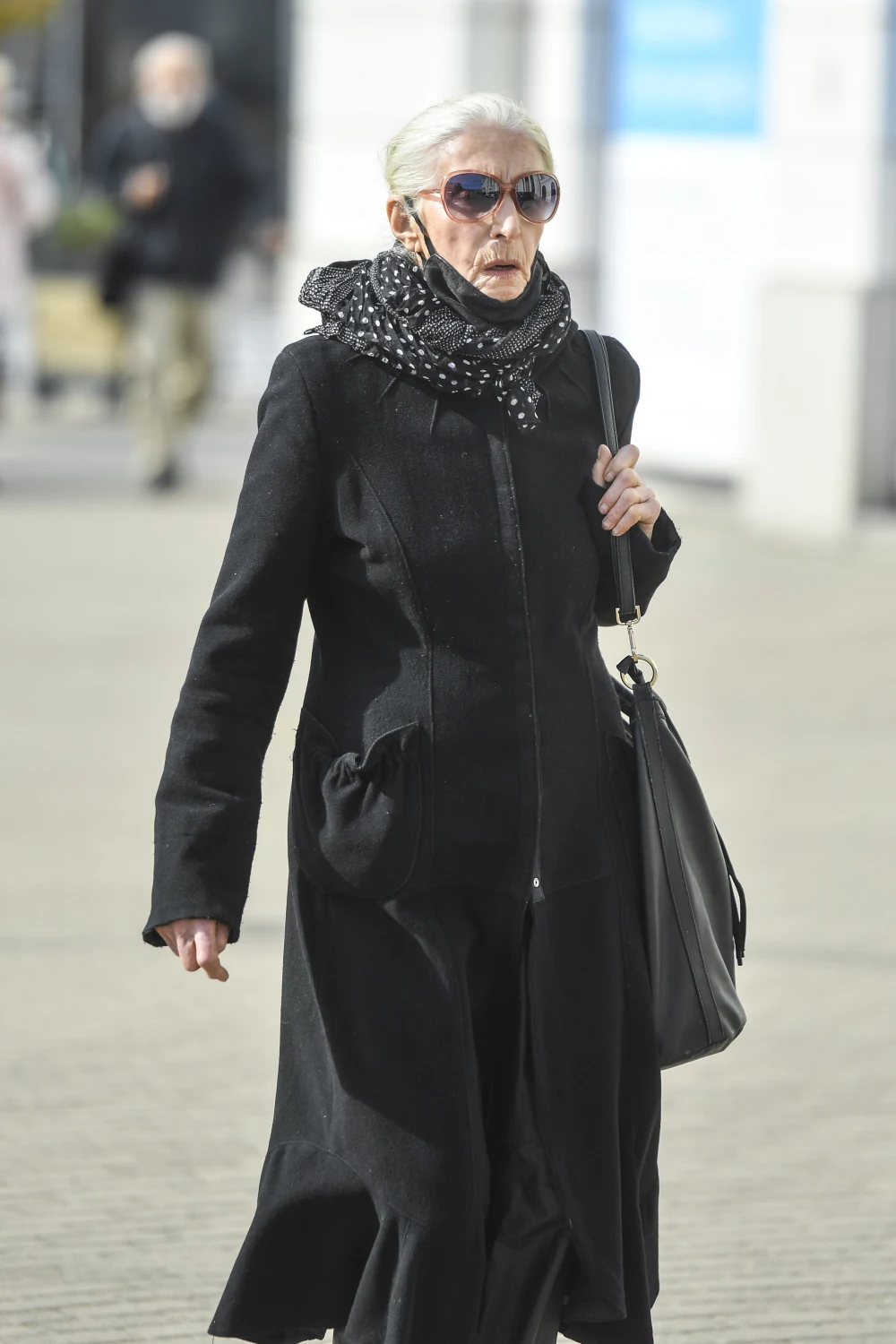 Helena Norowicz na pogrzebie Krystyny Kołodziejczyk i Wiesława Szyszko.