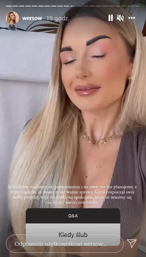 Odpowiedź Wersow na stories Odpowiedź Wersow na stories