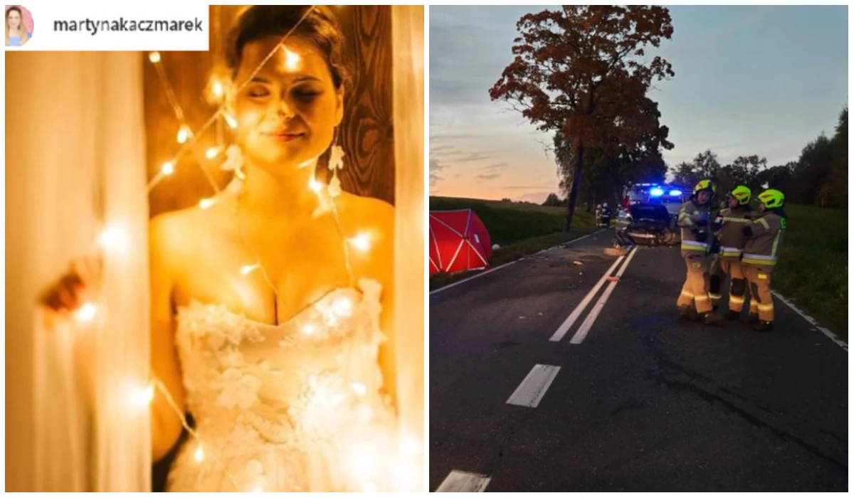 tragiczny wypadek po weselu Martyny Kaczmarek, fot. twitter @kmpolsztyn tragiczny wypadek po weselu Martyny Kaczmarek, fot. twitter @kmpolsztyn