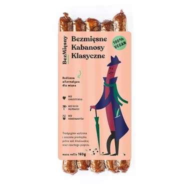 BezMięsny Bezmięsne kabanosy klasyczne 160 g - 2