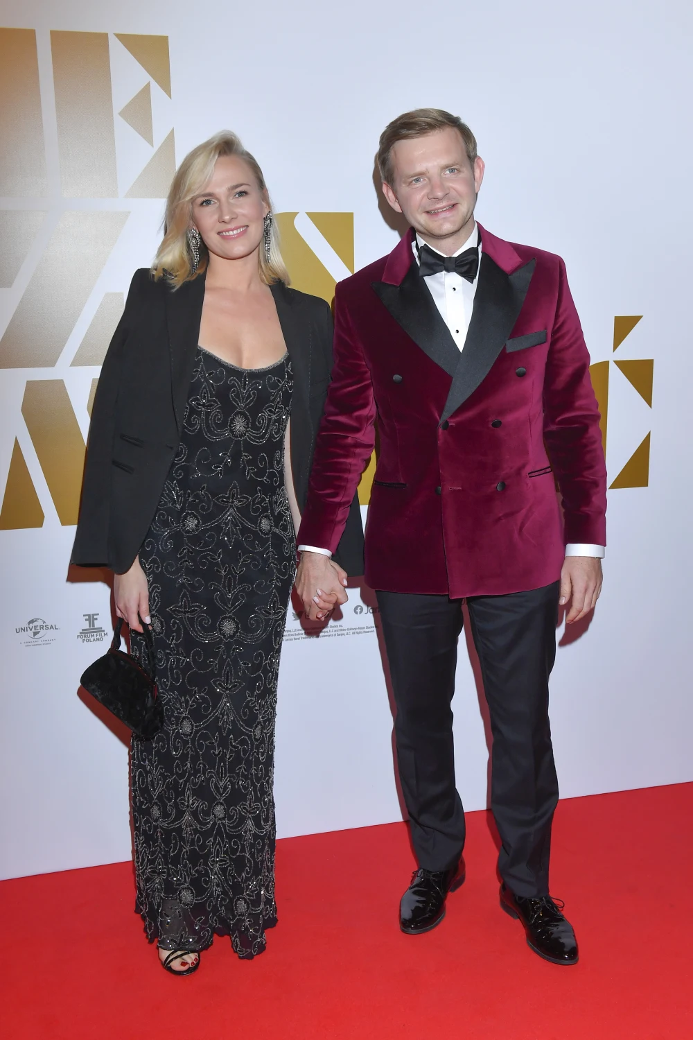 Beata Wiśnicka i Rafał Zawierucha na polskiej premierze filmu "Nie czas umierać"