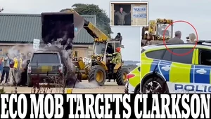 Jeremy Clarkson w opałach. Protest przeciw zmianom klimatu na farmie gwiazdy "Top Gear"