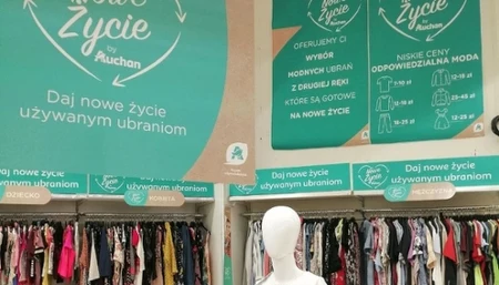 W hipermarketach Auchan pojawiły się second handy.