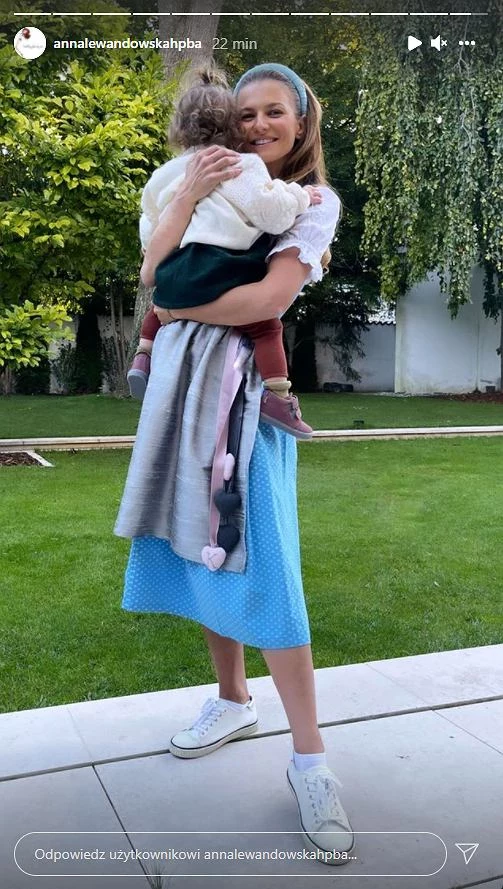 Anna Lewandowska na InstaStory pokazała, jaką stylizację wybrała na dziecięce przyjęcie