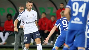 Lukas Podolski w akcji podczas meczu Górnika z Wisłą Płock