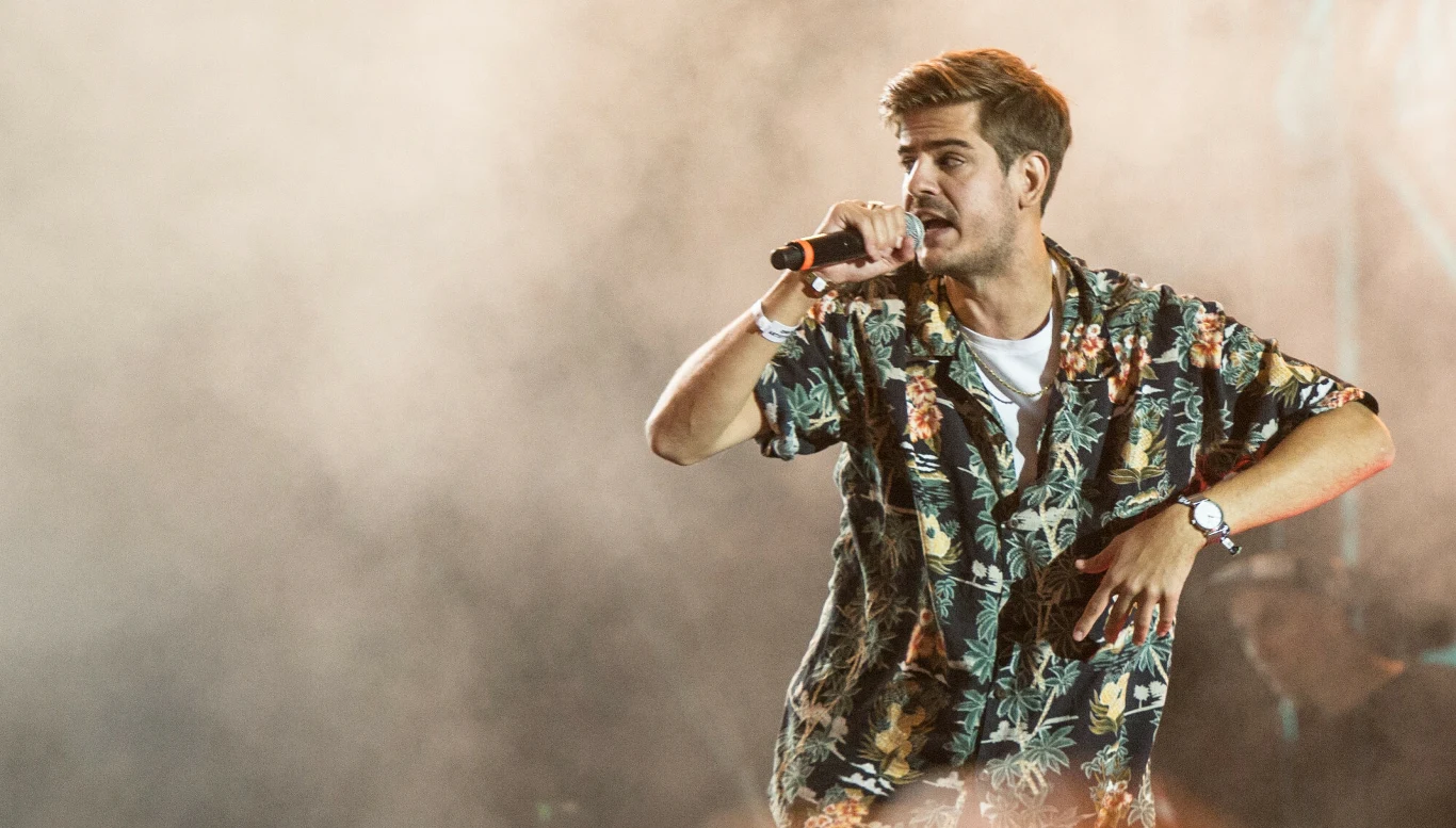 Taco Hemingway na scenie podczas Open'era 2018 Taco Hemingway na scenie podczas Open'era 2018