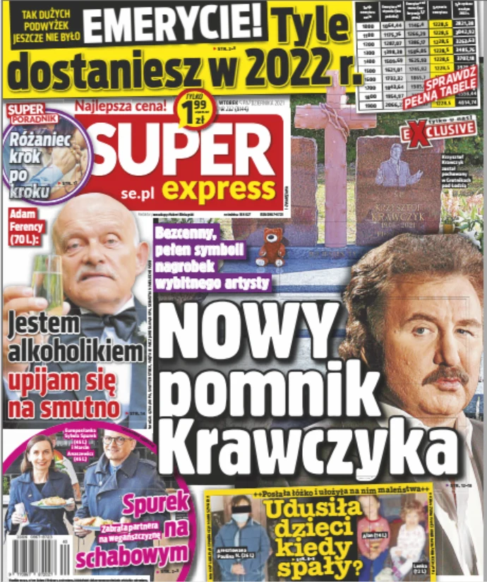Okładka "Super Expressu" z dnia 5 października 2021 Okładka "Super Expressu" z dnia 5 października 2021