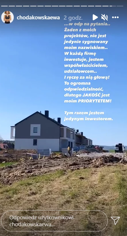 Ewa Chodakowska buduje osiedle w Sanoku /https://www.instagram.com/chodakowskaewa/