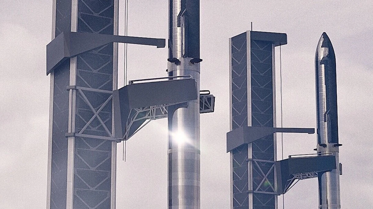 Dziwna konstrukacja w Starbase. To macki do łapania Boosterów od SpaceX? Dziwna konstrukacja w Starbase. To macki do łapania Boosterów od SpaceX?