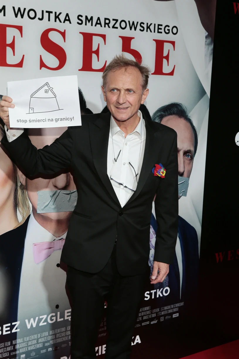 Andrzej Chyra na premierze filmu Wojciecha Smarzowskiego "Wesele", 2021