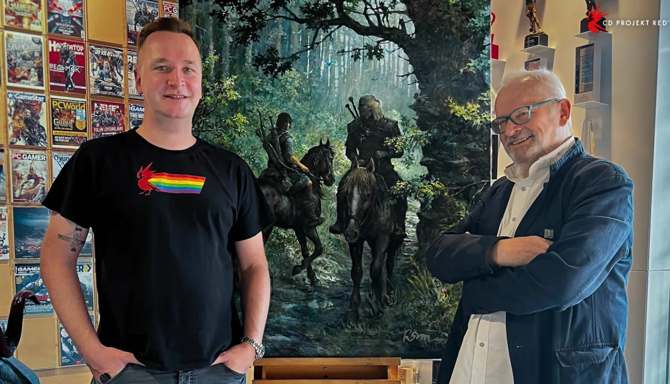 Spotkanie Adama Badowskiego i Grzegorza Rosińskiego Fot. CD Projekt Red Spotkanie Adama Badowskiego i Grzegorza Rosińskiego Fot. CD Projekt Red