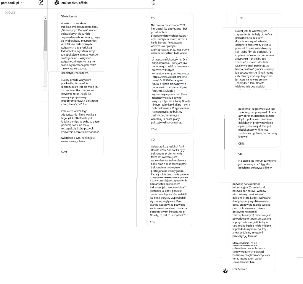 Obszerne oświadczenie Emila Stępnia Obszerne oświadczenie Emila Stępnia