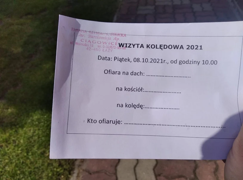 Sporo kontrowersji wzbudziła deklaracja przekazana parafianom z Ciągowic