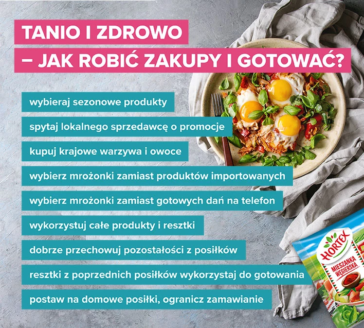 Tanio i zdrowo – jak robić zakupy i gotować? - infografika