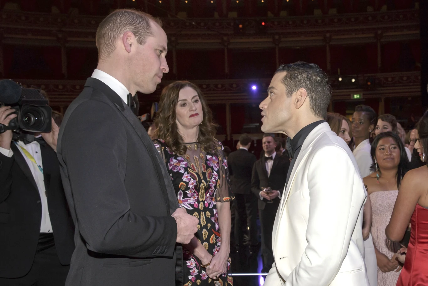 Książę William i Rami Malek na rozdaniu Nagród Brytyjskiej Akademii Filmowej 