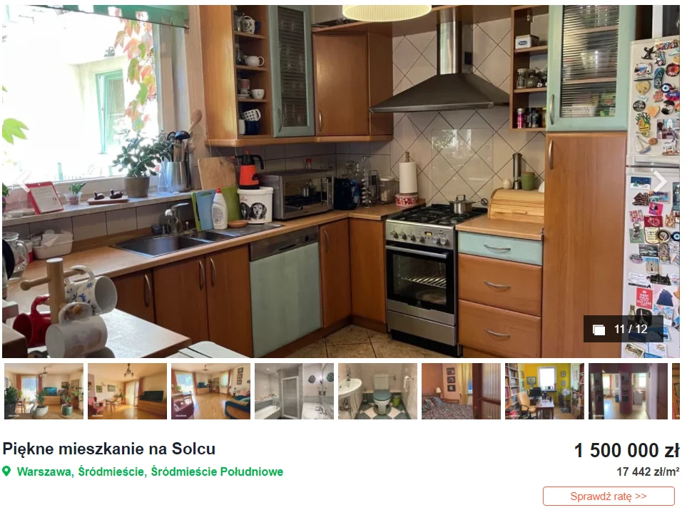 Mieszkanie Doroty Zawadzkiej na sprzedaż