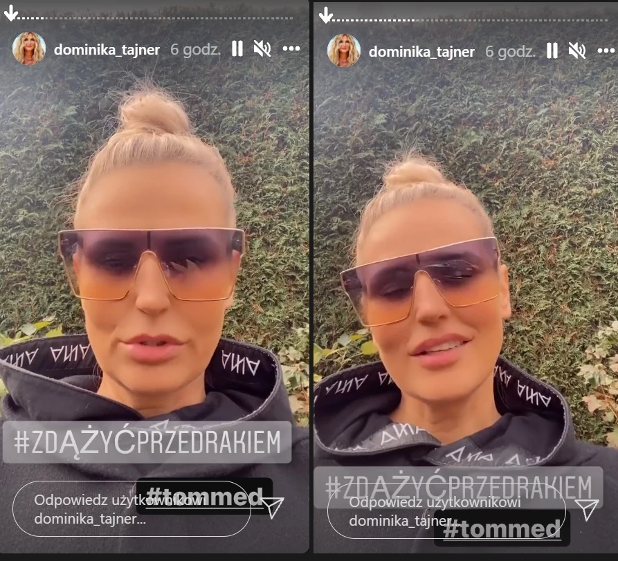 Dominika Tajner opowiedziała o wszystkim na Instagramie /https://www.instagram.com/dominika_tajner/