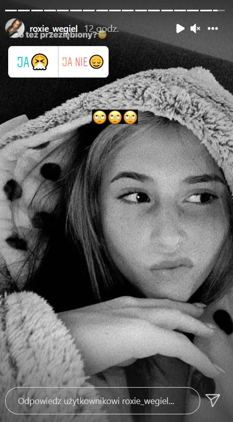 Roxie Węgiel poinformowała o chorobie na Instagramie @roxie_wegiel Roxie Węgiel poinformowała o chorobie na Instagramie @roxie_wegiel