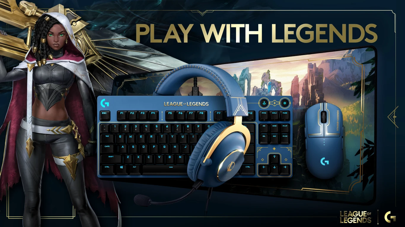 Kolekcja została zaprojektowana z wykorzystaniem charakterystycznego dla League of Legends wyglądu Hextech i obejmuje zestaw słuchawkowy Logitech G PRO X Gaming Headset, bezprzewodową mysz Logitech G PRO, mechaniczną klawiaturę Logitech G PRO Gaming Keyboard oraz podkładkę Logitech G840 XL Gaming Mouse. 