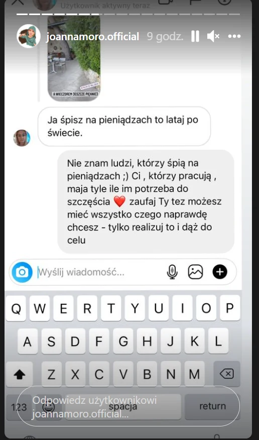 Joanna Moro odpisała fance Joanna Moro odpisała fance