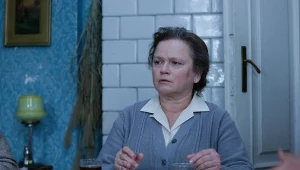Katarzyna Figura w scenie z filmu "Chrzciny"