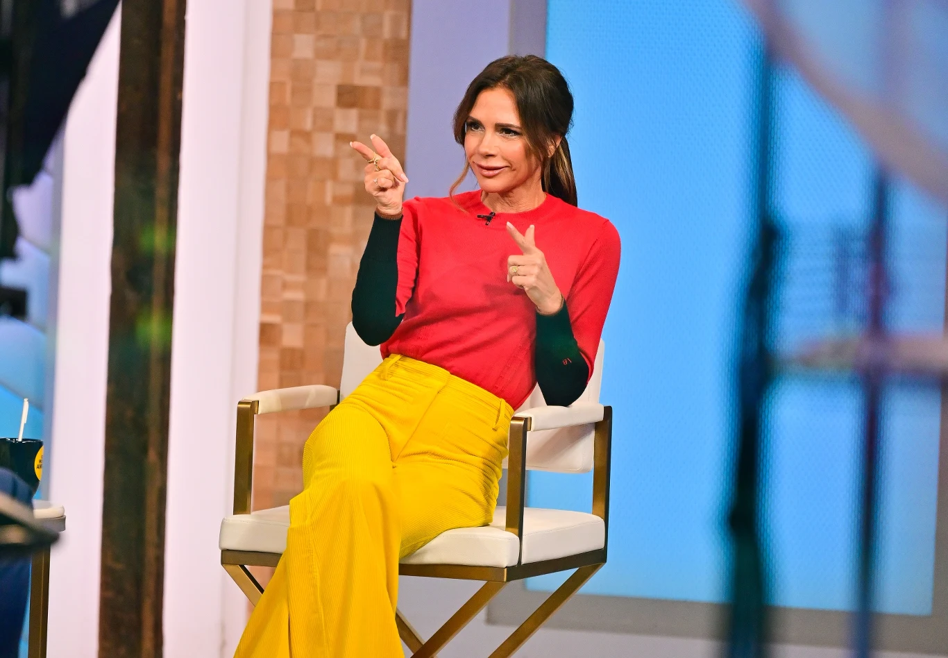 Victoria Beckham w "Good Morning America". Trudno ją rozpoznać!
