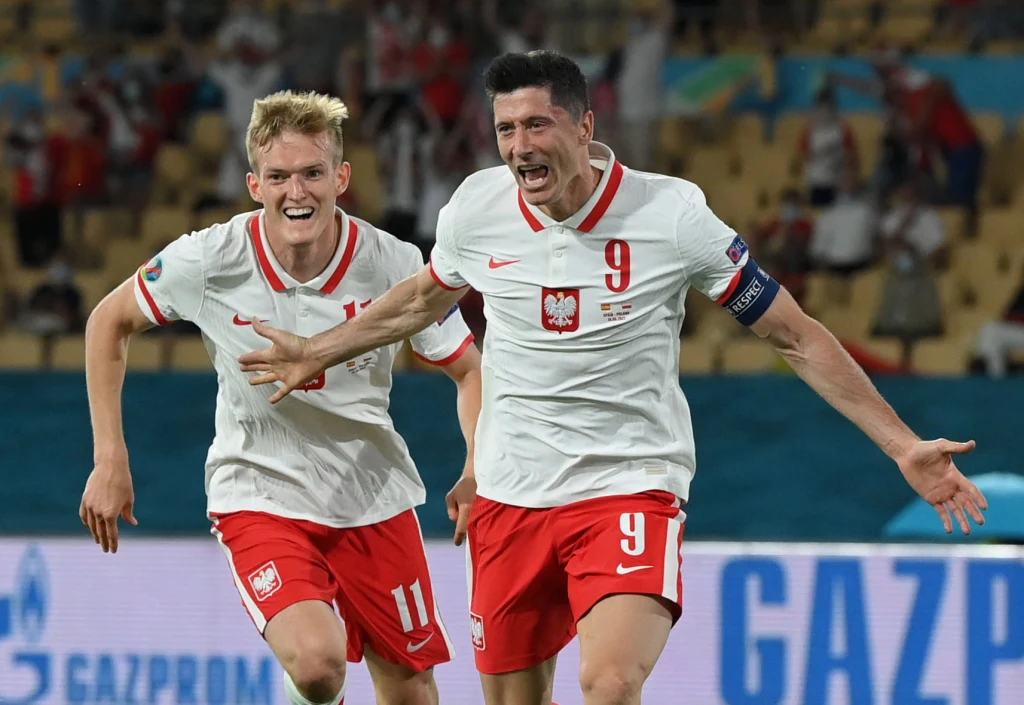 Karol Świderski i Robert Lewandowski 