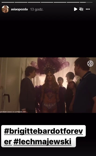 Joanna Opozda w roli Brigitte Bardot / @asiaopozda Joanna Opozda w roli Brigitte Bardot / @asiaopozda