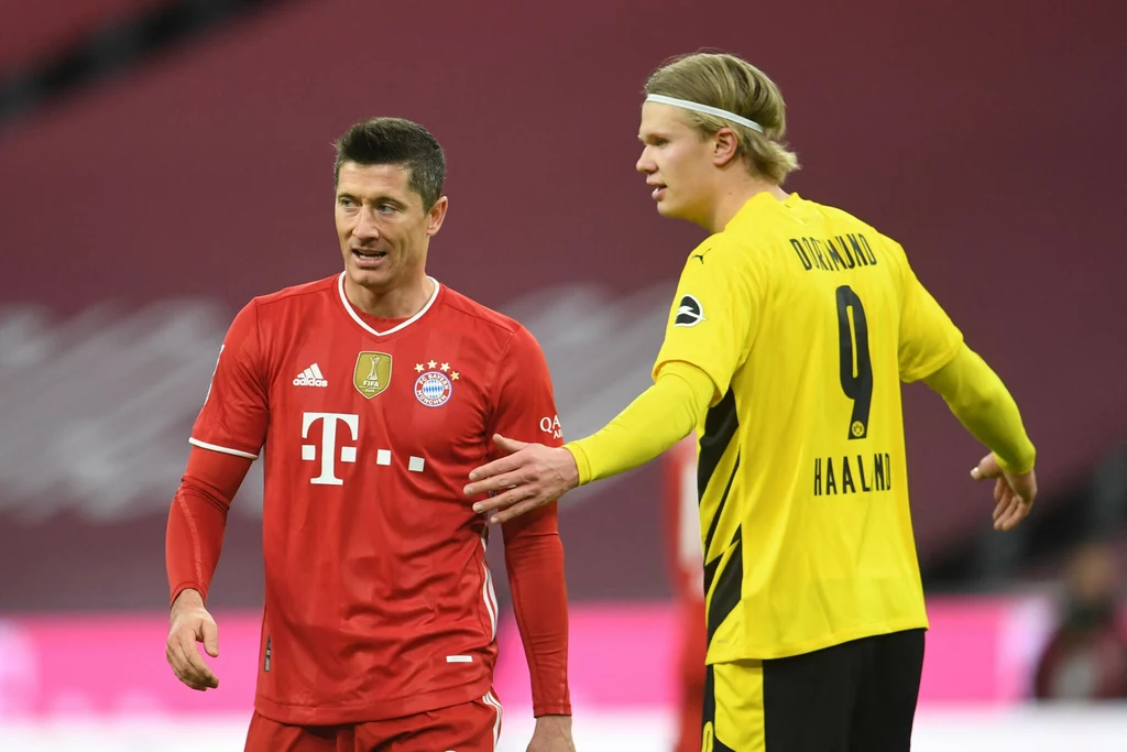 Robert Lewandowski i Erling Haaland Robert Lewandowski i Erling Haaland