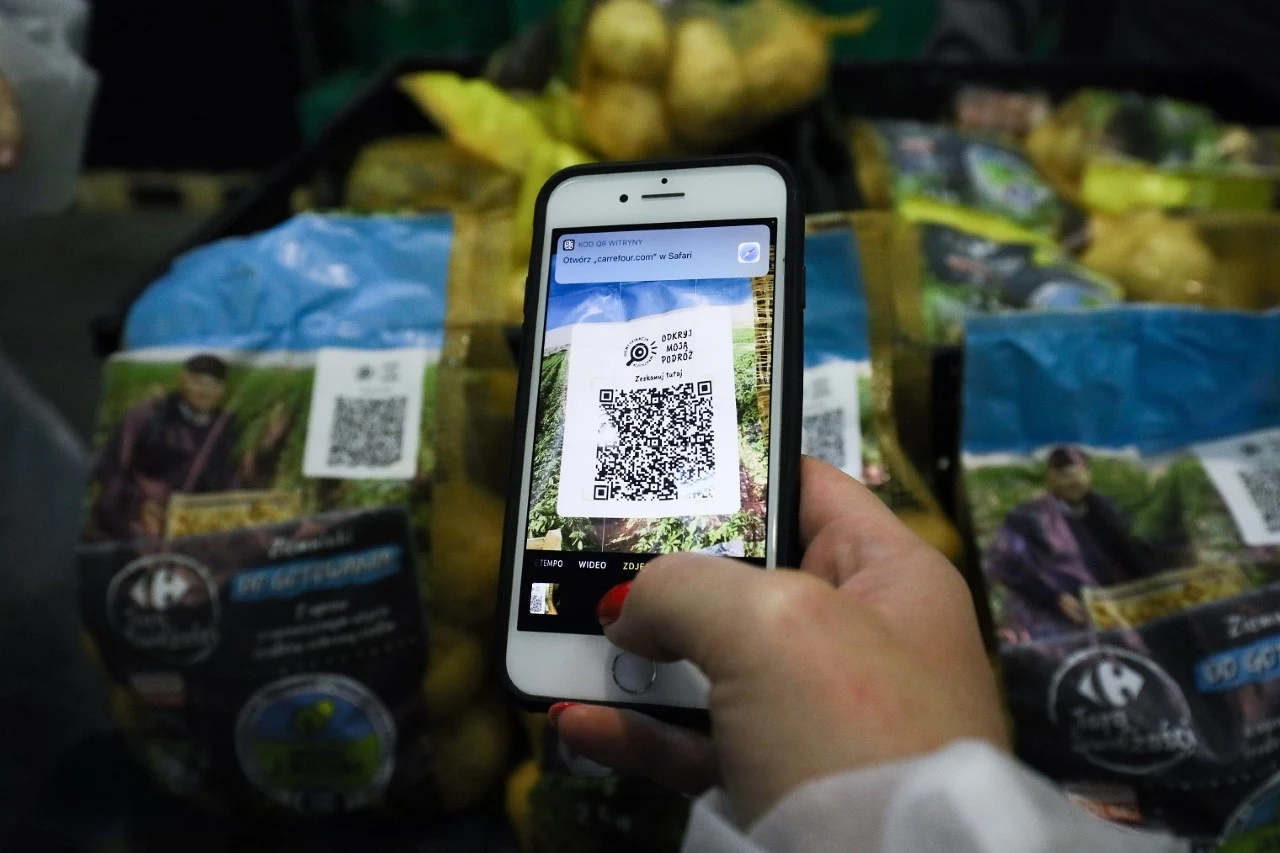 Na opakowaniu ziemniaków znajdzie się kod QR Na opakowaniu ziemniaków znajdzie się kod QR
