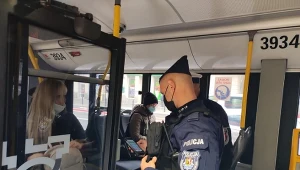 Kontrole przestrzegania obostrzeń w autobusach komunikacji miejskiej w Lublinie