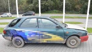 Subaru miało przebite numery, przekręcony licznik i wyglądało jak wrak