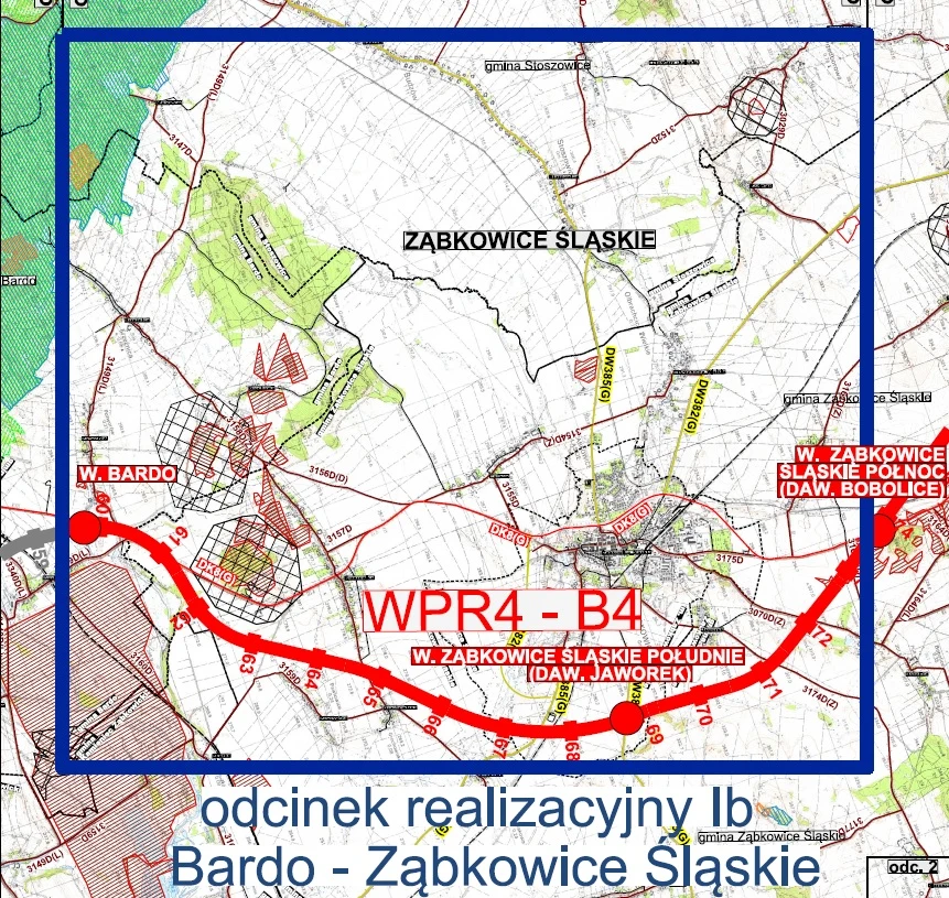 Przebieg drogi na mapie