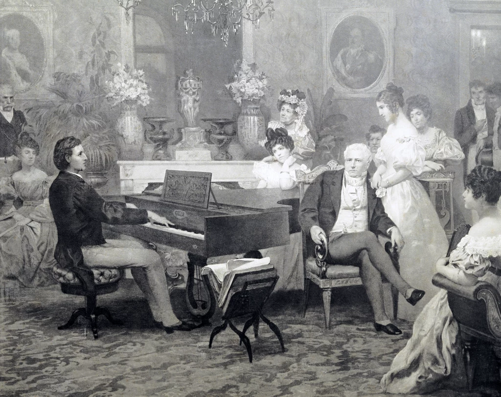 Chopin gra w salonie księcia Radziwiłła