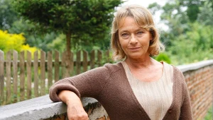 Anna Tomaszewska na planie serialu "Siostry" 