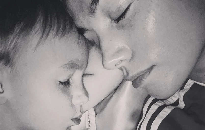 Paulina Krupińska z synem