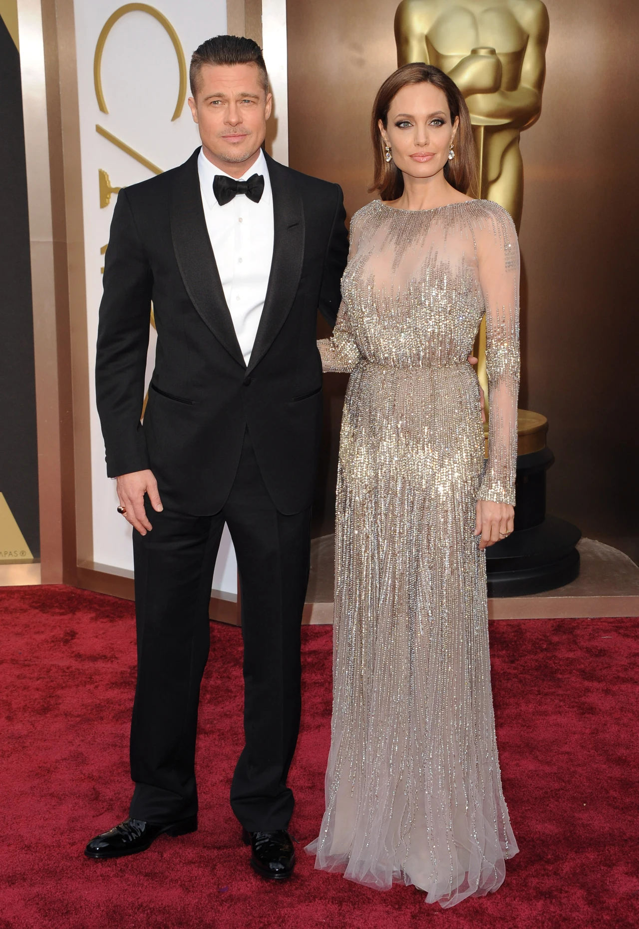 Brad Pitt i Angelina Jolie na Oscarach w 2014 roku