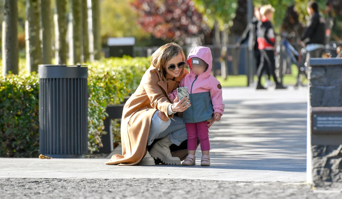 Agnieszka Kaczorowska z córką Agnieszka Kaczorowska z córką