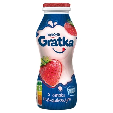 Danone Gratka Produkt mleczny o smaku truskawkowym 170 g - 1