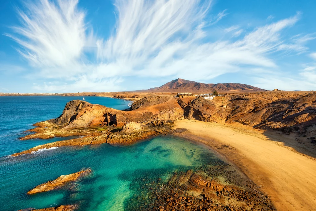 Lanzarote, Wyspy Kanaryjskie. Plaża Papagayo.