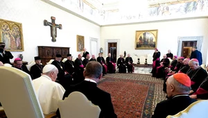 Papież Franciszek na spotkaniu z biskupami z Polski